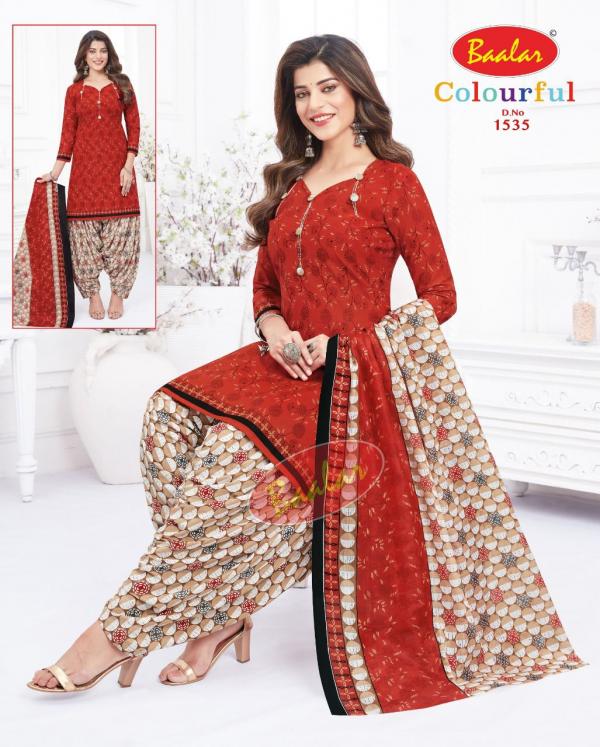 Baalar Colourful Vol-15 Cotton Designer Patiyala Dress Material 